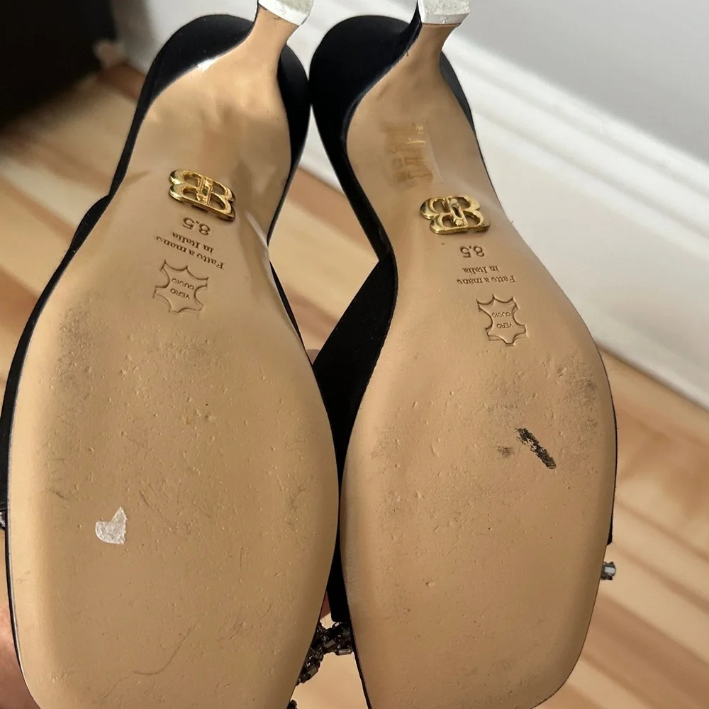 Beautiisoles Elegant Black Bow Women's Heels - Picture 4 of 7